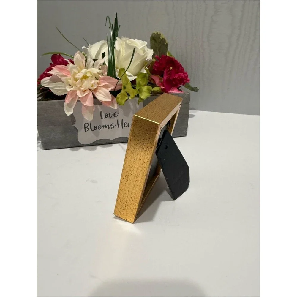 Miniature Gold Burgandy Picture Photo Frame 2x3